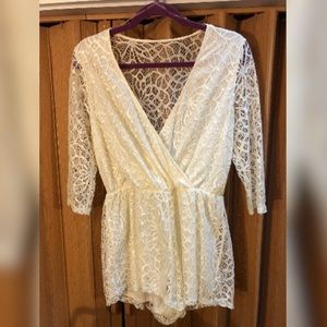White Lace romper